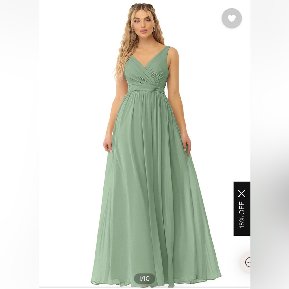 Azazie Kora Dress - dusty Sage